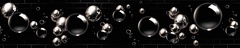 Интерьерная панель "Абстракция №77 черные пузыри" 3000х600х1,5 мм. на основе АВS-пластика ЛАК