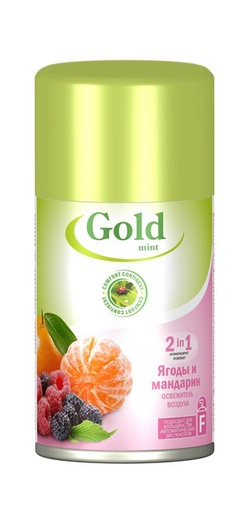 Gold mint plus освежитель воздуха в аэрозольной упаковке 230мл Mandarin mix (сменный баллон)