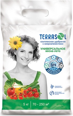 Удобрение сухое с микроэлементами Террасол Весна+Лето 5кг Россия