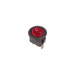 Выключатель клавишный круглый REXANT 250V 6А 3с ON-OFF красный с подсветкой арт,36-2570 Китай