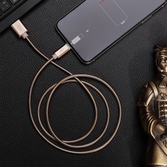 USB-Lightning кабель для iPhone/metall/gold/1m/REXANT