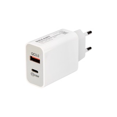 Устройство сетевое зарядное REXANT USB-A+USB-C адаптер 18W белый арт. 18-2216 