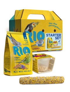 Стартовый набор владельца волнистого попугайчика RIO (переноска, корм, набор для проращивания, палочка)