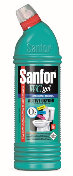 Sanfor средство санитарно-гигиеническое WC gel 750г Active Oxygen с активным кислородом