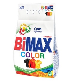 BIMax средство моющее синтетическое порошкообразное универсальное Color автомат 3000г (932-1/959-1) мягкая упаковка