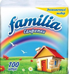 FAMILIA салфетки бумажные 24*23 100шт