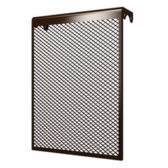 Экран 4-х секционный перфорированный декоративный металлический коричневый арт. 4ДМЭР 