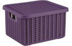 Коробка ВЯЗАНИЕ 1,5л с крышкой (пурпурный)