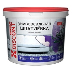 Шпатлевка универсальная "ОРЕОЛ ДИСКОНТ" масляно-клеевая для внутренних работ 1.5 кг.