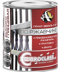 Грунт-эмаль по ржавчине "EUROCLASS" шоколадная (RAL 8017) 0,9 кг.