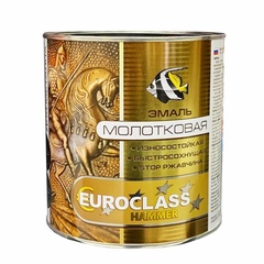 Эмаль декор. молотковая Euroclass серебристая 400г арт. 53-336 