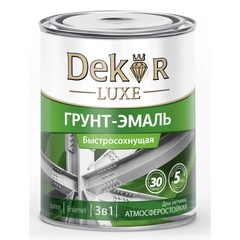 Грунт-эмаль "DEKOR" SPRINT 3 в 1 быстросохнущая, белая 0,9 кг.