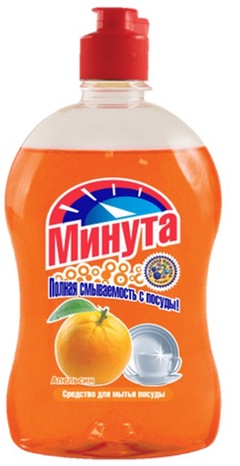 Минута средство для мытья посуды 500 г апельсин