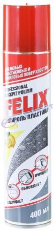 Полироль пластика Felix аэрозоль "Лимон" 400 мл. арт. 411040133