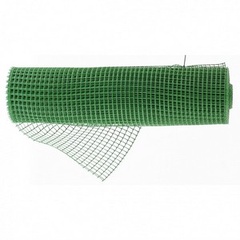 Решетка заборная в рулоне, облегченная, 0,8 х 20 м, ячейка 17 х 14 мм, пластиковая, зеленая, Россия