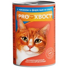 Корм для кошек PROхвост 415 г. лосось/форель (консерва)