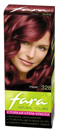 Крем-краска для волос, тон 328 Гранат FARA Natural Colors 