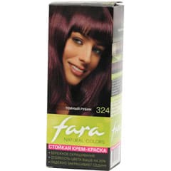 Крем-краска для волос, тон 324 Темный рубин FARA Natural Colors 