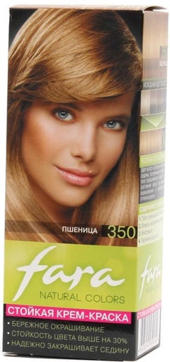 Крем-краска для волос, тон 350 Пшеница FARA Natural Colors 