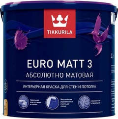 Краска интерьерная EURO MATT 3 A гл/мат 2,7л арт,700001113 Россия