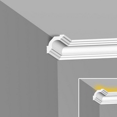 Плинтус потолочный I 35/35 SC для натяжного потолка и светодиодной подсветки