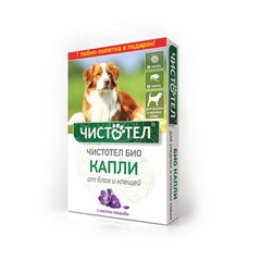 Биокапли от блох и клещей для средних и крупных собак Чистотел БИО с лавандой 