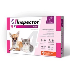 Капли для кошек и собак Inspector mini 0,5-2 кг