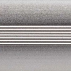 Кант полукруглый анодированный матовый серебро 40 мм 0,9 