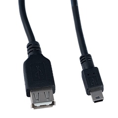 Кабель PERFEO USB2,0 A розетка-Mini USB 5P вилка U4201/100 0,5 м 