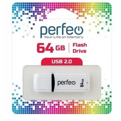 Perfeo USB флэш-диск 64GB C02 White 10/100