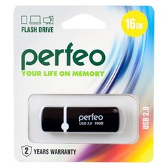 Perfeo USB флэш-диск 16GB C07 Black 10/100