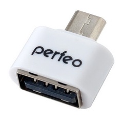 Адаптер Perfeo USB with OTG (PF-VI-O003 White) белый /200