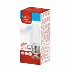 Лампа светодиодная АБВ LED лайт Свеча C37 7W 220V E27 6500K