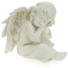 Скульптура для сада полистоун Ангел спящий на коленке 24х20см арт. 93755 85011 Россия