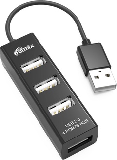 Разветвитель USB-Хаб Ritmix арт. CR-2402-BLACK 