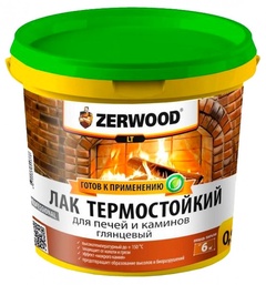 Лак термостойкий ZERWOOD LT для печей и каминов 900г 