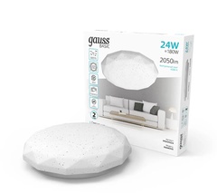 Светильник Gauss Basic Space Diamond НПС 24W 2050lm 4000K 220-240V IP20 LED 1/20 340х75 арт.995439224