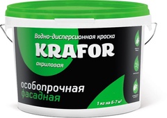 Краска фасадная особопрочная KRAFOR 1,5кг арт.934 