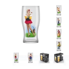 Набор бокалов для пива Pin up beer 2 шт. 500 мл. арт. дек-3044 