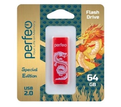 Флэш-диск Perfeo USB 64GB C04 Red Dragon арт. PF-C04RD064 