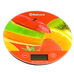 Весы кухонные Sakura фрукты арт.SA-6076F 
