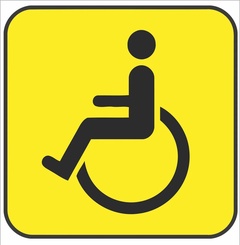 Наклейка на автомобиль Инвалид арт.GS 6021066 