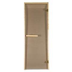 Дверь из стекла коробка хвоя "Банная Лилия" Арго бронза 1,9х0,7 м 