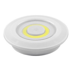 Светодиодный светильник-кнопка (3шт в блистере+пульт) 1LED 3W (3*AAA в комплект не входят) : 90*22мм, белый, FN1207
