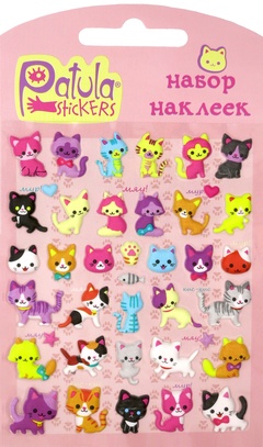 Мягкие наклейки Кошки 3