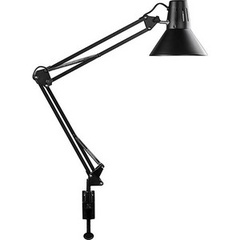 Светильник настольный под лампу E27 : max 60W, 230V на струбцине, черный, DE1430