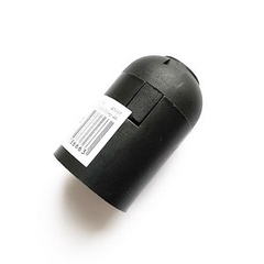 Патрон E27, 230V : огнеупорный пластик, медь, цвет черный, размер 38*55 мм，LH109