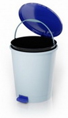 Ведро с пед.12,0л (голубой) д/мусора