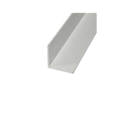 Уголок алюминиевый, белый муар 20х20х1 2,0м арт.13689