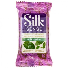 Салфетки влажные Ola Silk Sense Белый чай и мята 15шт 
